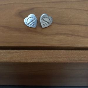 Tiffany Silver Mini Heart Earrings